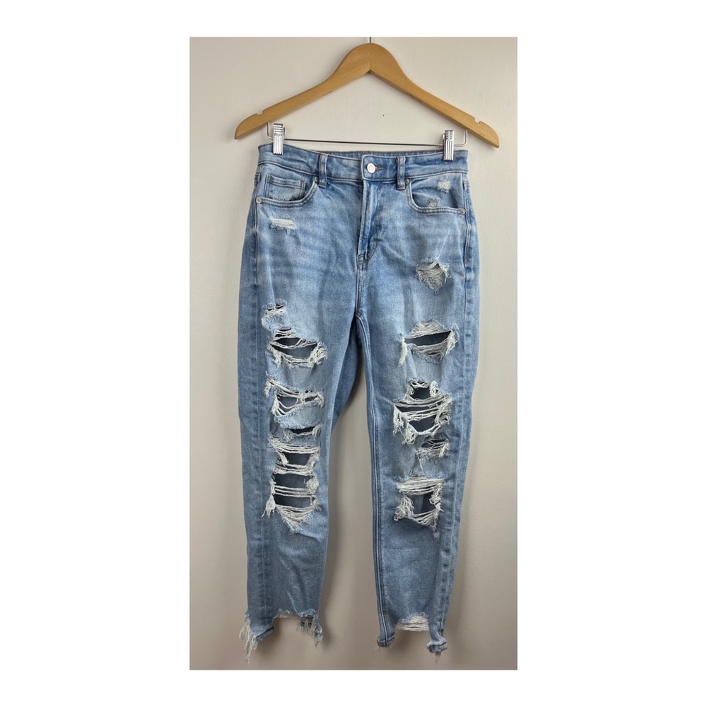 American Eagle flex distressed skinny jeans light wash rips women’s 4 short